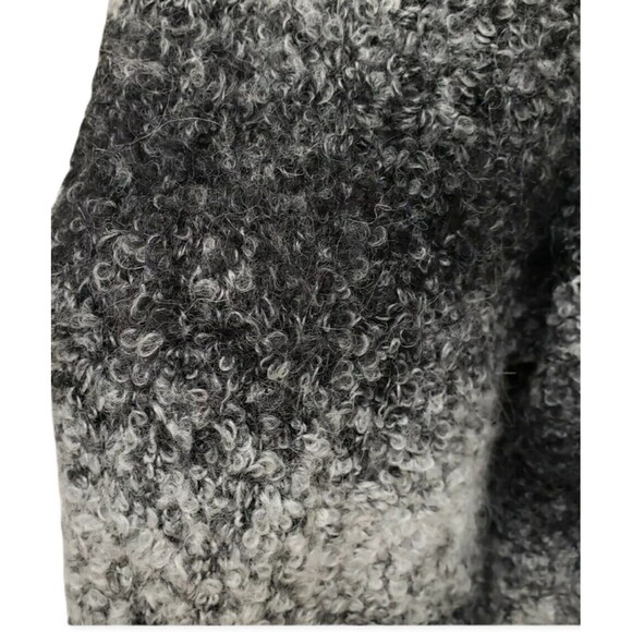 Rachel Zoe Ombre Stripe Open Cardigan Wool Alpaca Blend Sweater Gray Black S - Picture 10 of 11